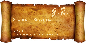 Grauner Rozanna névjegykártya