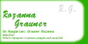 rozanna grauner business card